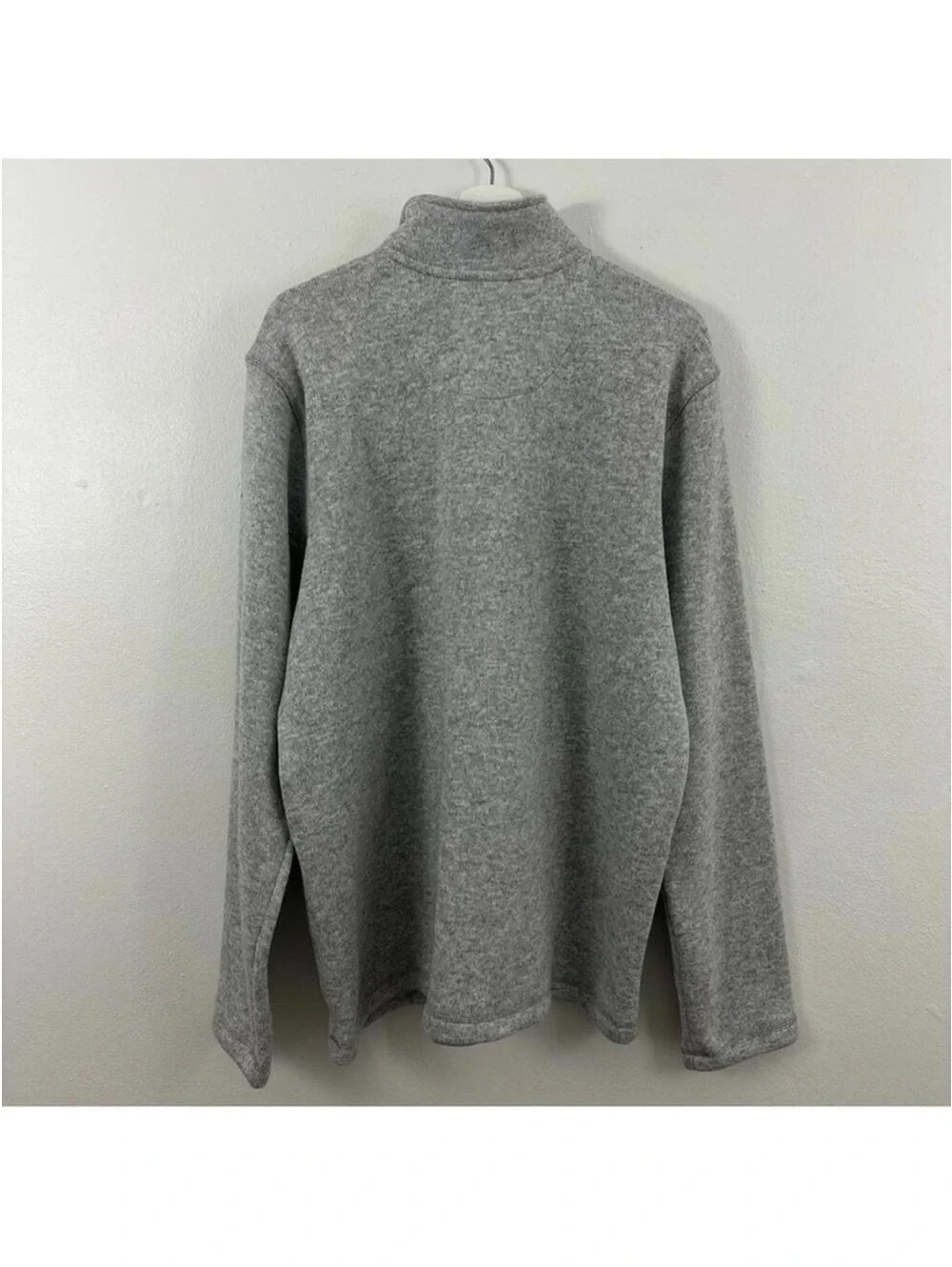 Eddie Bauer Men’s Grey Quarter-Zip Fleece Sweater Size XL